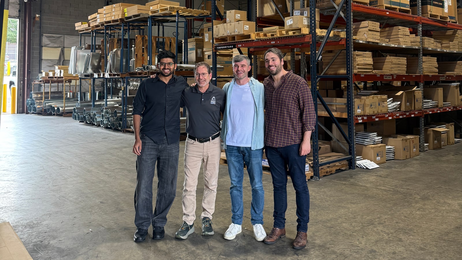 The Lantern and R&E Supply teams in R&E’s Little Rock warehouse.